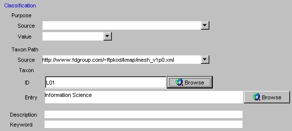 Classification Path Form View